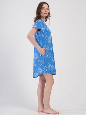 Купить Хлопковая домашняя туника с коротким рукавом VIENETTA 4080971252 в Украина в Lingerie.ua - Одяг для дому та відпочинку, Фото 5