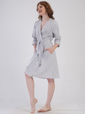 Купить Бавовняний халат на запах з кишенями VIENETTA 4080272838 в Украина в Lingerie.ua - Одяг для дому та відпочинку, Фото 6