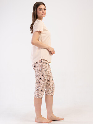 Купить Хлопковый комплект большого размера из футболки и капри VIENETTA 4101128182 в Украина в Lingerie.ua - Одяг для дому та відпочинку, Фото 3