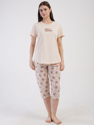 Купить Хлопковый комплект большого размера из футболки и капри VIENETTA 4101128182 в Украина в Lingerie.ua - Одяг для дому та відпочинку, Фото 6