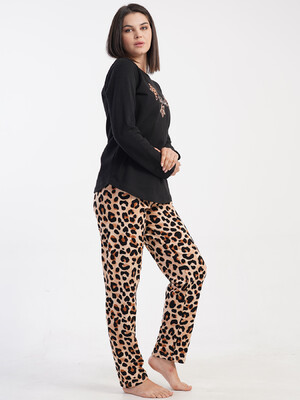 Купить Фланелевий домашній костюм з довгим рукавом VIENETTA 5021714962 в Украина в Lingerie.ua - Одяг для дому та відпочинку, Фото 3