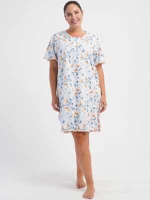 Купить Бавовняна нічна сорочка великого розміру з коротким рукавом VIENETTA 5071670710 в Украина