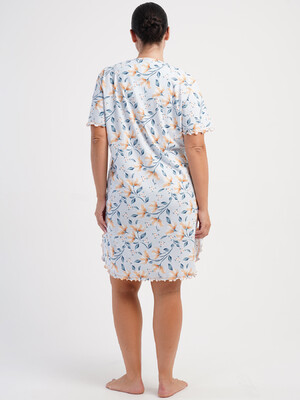 Купить Хлопковая ночная сорочка большого размера с коротким рукавом VIENETTA 5071670710 в Украина в Lingerie.ua - Одяг для дому та відпочинку, Фото 3