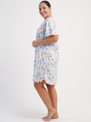 Купить Хлопковая ночная сорочка большого размера с коротким рукавом VIENETTA 5071670710 в Украина в Lingerie.ua - Одяг для дому та відпочинку, Фото 4