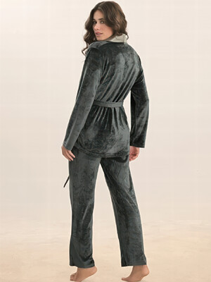 Купить Домашний женский комплект тройка из велюра SEVIM 16190 в Украина в Lingerie.ua - Одяг для дому та відпочинку, Фото 2