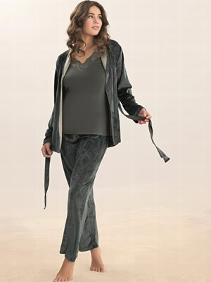 Купить Домашний женский комплект тройка из велюра SEVIM 16190 в Украина в Lingerie.ua - Одяг для дому та відпочинку, Фото 3