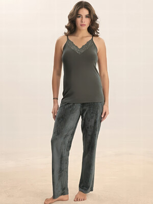 Купить Домашний женский комплект тройка из велюра SEVIM 16190 в Украина в Lingerie.ua - Одяг для дому та відпочинку, Фото 4