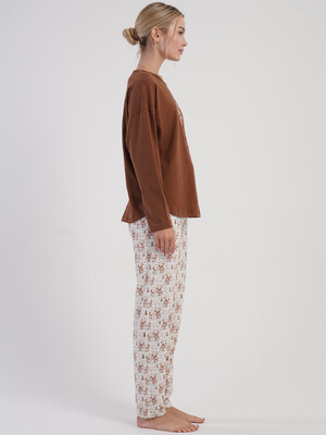 Купить Хлопковый домашний комплект с длинным рукавом VIENETTA PINK 5033693845 в Украина в Lingerie.ua - Одяг для дому та відпочинку, Фото 2