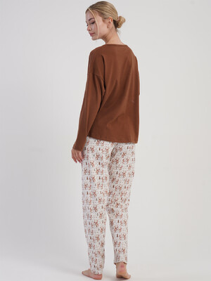 Купить Хлопковый домашний комплект с длинным рукавом VIENETTA PINK 5033693845 в Украина в Lingerie.ua - Одяг для дому та відпочинку, Фото 3