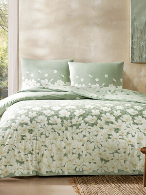 Комплект постільної білизни двоспальний TAC April (ранфорс)