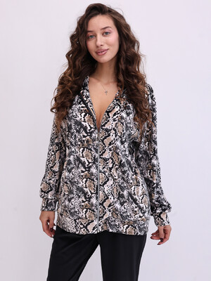 Купить Велюровый костюм женский большого размера с принтом LINGERIE 170800-П в Украина в Lingerie.ua - Одяг для дому та відпочинку, Фото 3