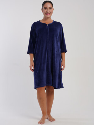 Купить Велюровий жіночий халат великого розміру на блискавці VIENETTA 5070180000 в Украина в Lingerie.ua - Одяг для дому та відпочинку, Фото 6