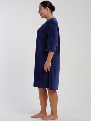 Купить Велюровий жіночий халат великого розміру на блискавці VIENETTA 5070180000 в Украина в Lingerie.ua - Одяг для дому та відпочинку, Фото 7