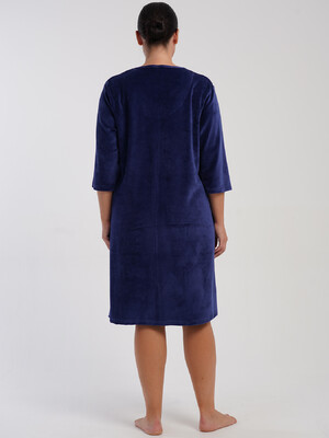 Купить Велюровий жіночий халат великого розміру на блискавці VIENETTA 5070180000 в Украина в Lingerie.ua - Одяг для дому та відпочинку, Фото 8