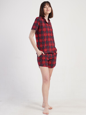 Купить Бавовняна класична піжама з шортами VIENETTA 5010333029 в Украина в Lingerie.ua - Одяг для дому та відпочинку, Фото 3