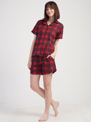 Купить Бавовняна класична піжама з шортами VIENETTA 5010333029 в Украина в Lingerie.ua - Одяг для дому та відпочинку, Фото 8