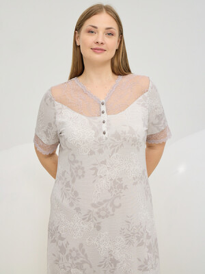 Купить Нічна сорочка з віскози з коротким рукавом SEVIM 16764 в Украина в Lingerie.ua - Одяг для дому та відпочинку, Фото 2