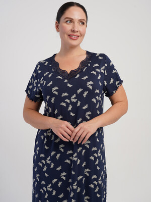 Купить Ночная сорочка большого размера с коротким рукавом VIENETTA 5080380043 в Украина в Lingerie.ua - Одяг для дому та відпочинку, Фото 2