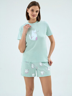 Купить Трикотажний комплект жіночий з футболки та шортів SEVIM 17092 в Украина в Lingerie.ua - Одяг для дому та відпочинку, Фото 3