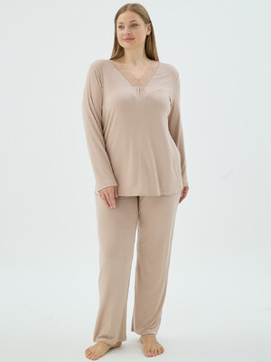 Домашний комплект большого размера с длинным рукавом SEVIM 17355