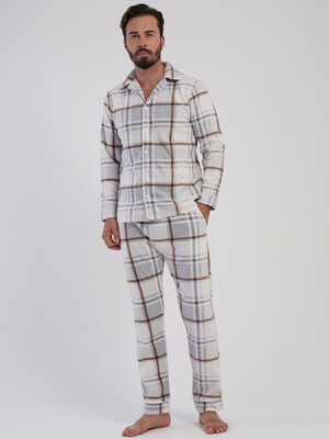 Купить Флісова класична піжама з довгим рукавом VIENETTA MAN 1618361133 в Украина