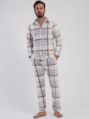 Купить Флісова класична піжама з довгим рукавом VIENETTA MAN 1618361133 в Украина в Lingerie.ua - Одяг для дому та відпочинку, Фото 2