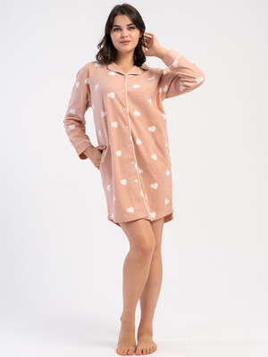 Флісовий халат жіночий на ґудзиках VIENETTA 1618511132