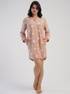 Купить Флісовий халат жіночий на ґудзиках VIENETTA 1618511132 в Украина в Lingerie.ua - Одяг для дому та відпочинку, Фото 2