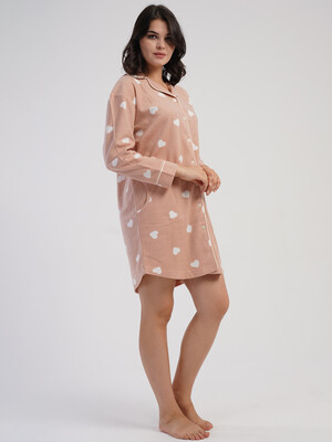 Купить Флісовий халат жіночий на ґудзиках VIENETTA 1618511132 в Украина в Lingerie.ua - Одяг для дому та відпочинку, Фото 3