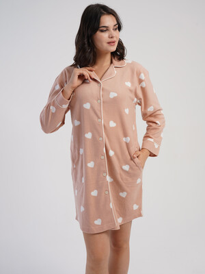 Купить Флісовий халат жіночий на ґудзиках VIENETTA 1618511132 в Украина в Lingerie.ua - Одяг для дому та відпочинку, Фото 4