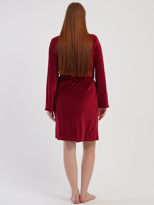 Купить Велюровий халат жіночий з довгим рукавом VIENETTA 5070210000 в Украина в Lingerie.ua - Одяг для дому та відпочинку, Фото 5