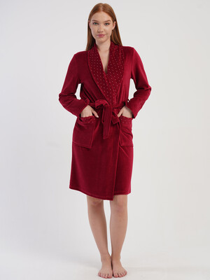 Купить Велюровий халат жіночий з довгим рукавом VIENETTA 5070210000 в Украина в Lingerie.ua - Одяг для дому та відпочинку, Фото 7