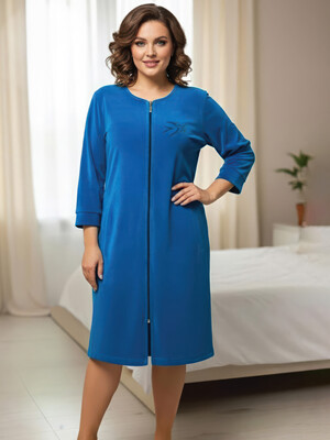 Купить Халат велюровый женский на молнии JEN 5237   в Украина в Lingerie.ua - Одяг для дому та відпочинку, Фото 2