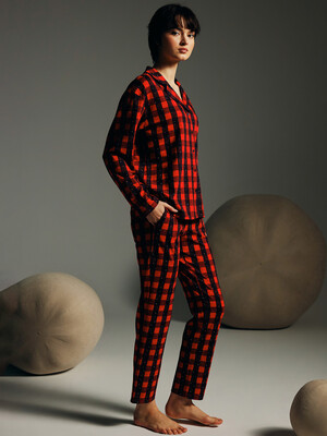 Купить Классическая пижама в клетку с рукавом HAYS 62126 в Украина в Lingerie.ua - Одяг для дому та відпочинку, Фото 8