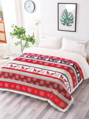 Купить Плюшевый плед с новогодним принтом 200х230 MALLORY HOME 1884 в Украина в Lingerie.ua - Одяг для дому та відпочинку, Фото 6