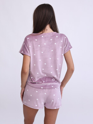 Купить Велюровый костюм из футболки и шорт LINGERIE 170747-П в Украина в Lingerie.ua - Одяг для дому та відпочинку, Фото 7