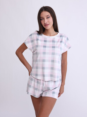 Купить Велюровый костюм из футболки и шорт LINGERIE 170747-П в Украина в Lingerie.ua - Одяг для дому та відпочинку, Фото 3