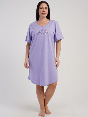 Купить Хлопковая туника большого размера с коротким рукавом VIENETTA 5100270000 в Украина в Lingerie.ua - Одяг для дому та відпочинку, Фото 10