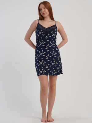 Купить Ночная сорочка из вискозы на бретельках VIENETTA 5080390043 в Украина в Lingerie.ua - Одяг для дому та відпочинку, Фото 2