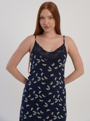 Купить Ночная сорочка из вискозы на бретельках VIENETTA 5080390043 в Украина в Lingerie.ua - Одяг для дому та відпочинку, Фото 3