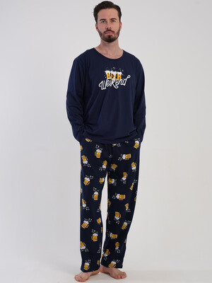 Купить Хлопковый домашний костюм большого размера с длинным рукавом VIENETTA MAN 5090130601 в Украина