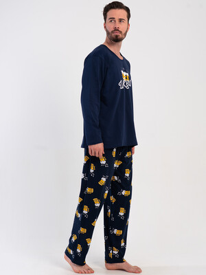 Купить Хлопковый домашний костюм большого размера с длинным рукавом VIENETTA MAN 5090130601 в Украина в Lingerie.ua - Одяг для дому та відпочинку, Фото 6