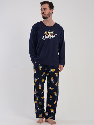 Купить Хлопковый домашний костюм большого размера с длинным рукавом VIENETTA MAN 5090130601 в Украина в Lingerie.ua - Одяг для дому та відпочинку, Фото 7