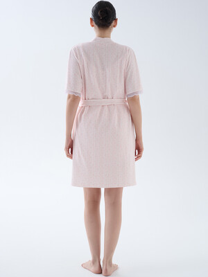 Купить Хлопковый халат с коротким рукавом и кружевом HAYS 70289 в Украина в Lingerie.ua - Одяг для дому та відпочинку, Фото 3