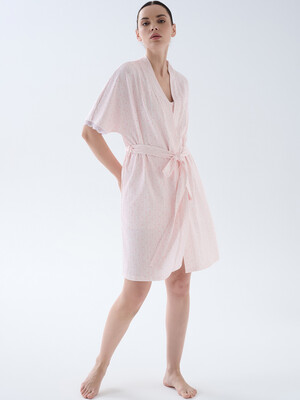 Купить Хлопковый халат с коротким рукавом и кружевом HAYS 70289 в Украина в Lingerie.ua - Одяг для дому та відпочинку, Фото 4