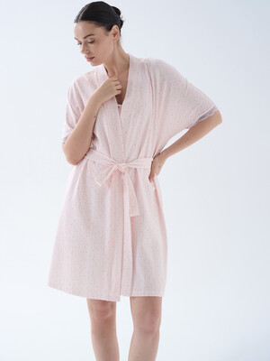 Купить Хлопковый халат с коротким рукавом и кружевом HAYS 70289 в Украина в Lingerie.ua - Одяг для дому та відпочинку, Фото 6