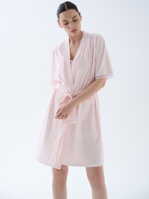 Купить Хлопковый халат с коротким рукавом и кружевом HAYS 70289 в Украина в Lingerie.ua - Одяг для дому та відпочинку, Фото 7