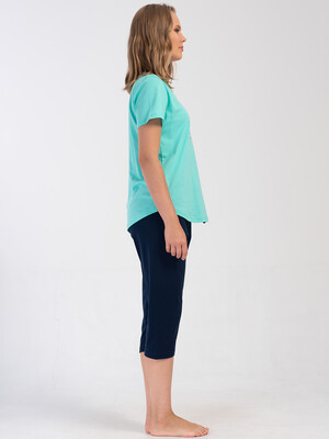 Купить Бавовняний комплект великого розміру з капрі VIENETTA 4083980000 в Украина в Lingerie.ua - Одяг для дому та відпочинку, Фото 4