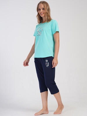 Купить Бавовняний комплект великого розміру з капрі VIENETTA 4083980000 в Украина в Lingerie.ua - Одяг для дому та відпочинку, Фото 5