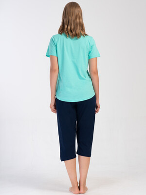 Купить Бавовняний комплект великого розміру з капрі VIENETTA 4083980000 в Украина в Lingerie.ua - Одяг для дому та відпочинку, Фото 7